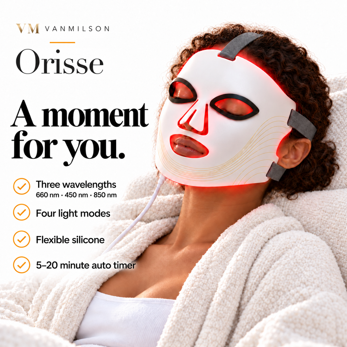 VanMilson Orisse Red Light Therapy Mask