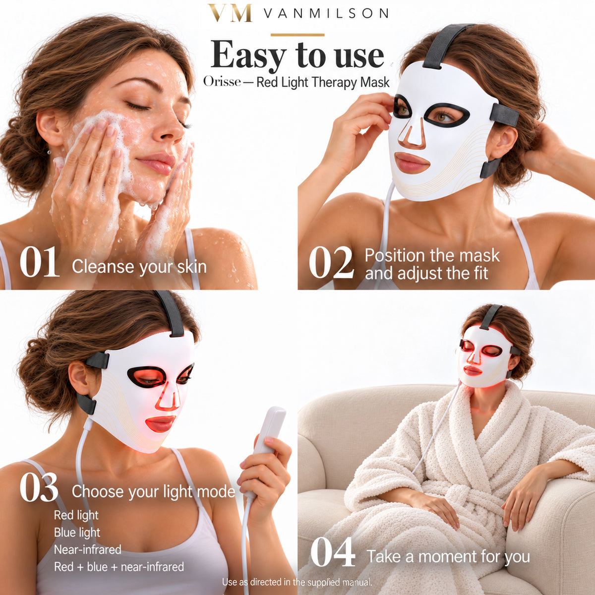 VanMilson Orisse Red Light Therapy Mask