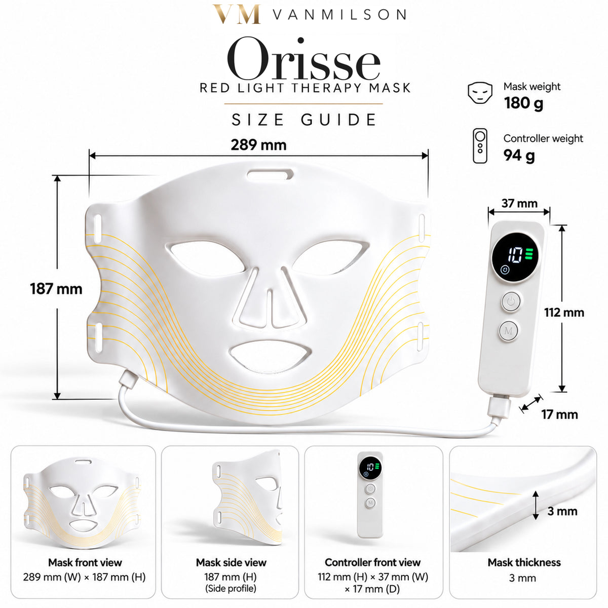 VanMilson Orisse Red Light Therapy Mask